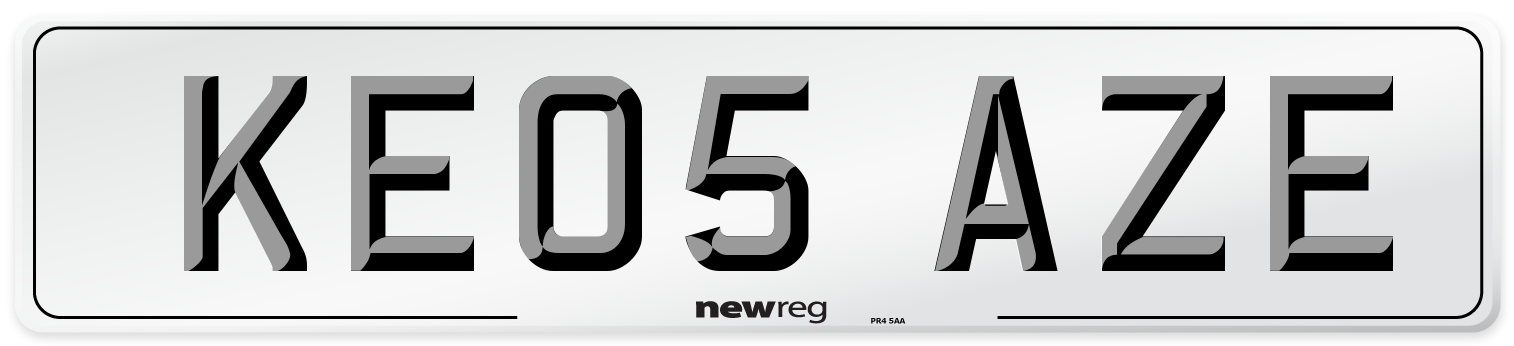 KE05 AZE Number Plate from New Reg